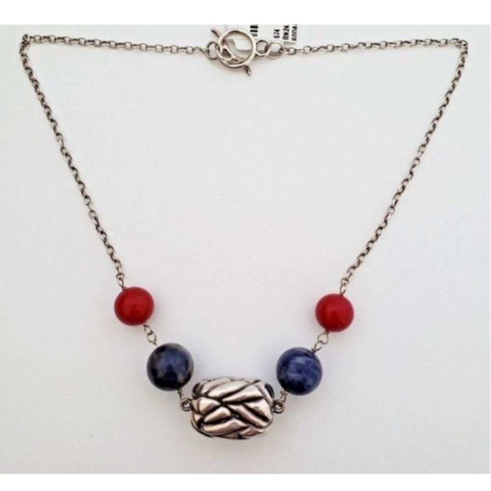 SIMON SEBBAG Sterling Silver Beaded Necklace